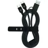 Compra CARGADOR TIPO C+A DOBLE CABLE TIPO C 3A 60W 1,2M NEGRO MUVIT MCUSC0046 al mejor precio
