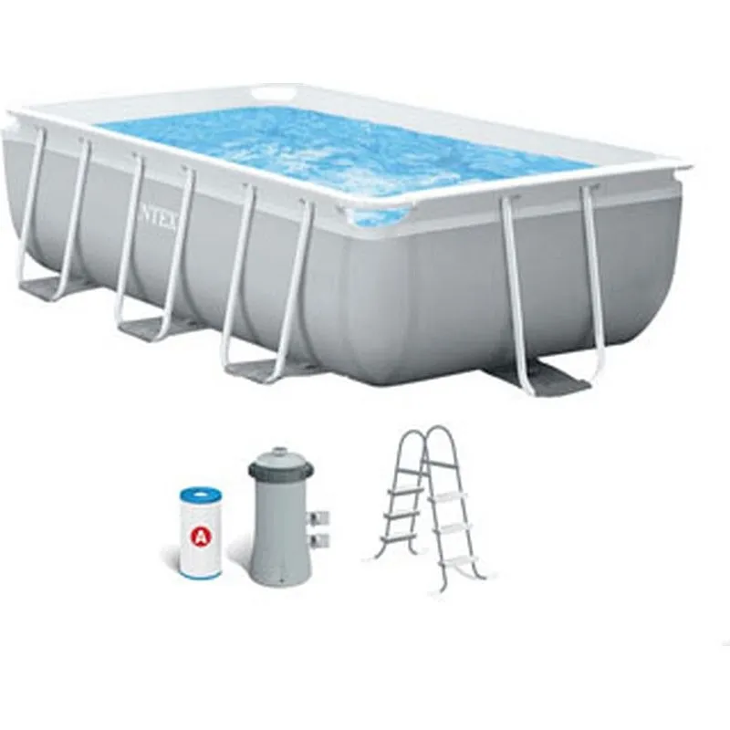PISCINA RECTANGULAR PRISM FRAME CON BOMBA Y ESCALERA 300X175X80CM 55210