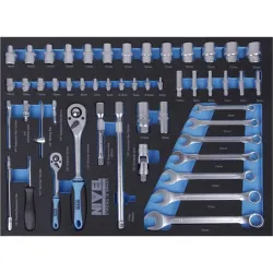 Compra CARRO HERRAMIENTAS METALICO 7 CAJONES 130 PIEZAS VASOS, PUNTAS Y HERRAMIENTAS NIVEL M1RP7B al mejor precio