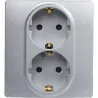 Compra BASE ENCHUFE DOBLE 2P+T PLATA SERIE NILOE LEGRAND 396488 al mejor precio