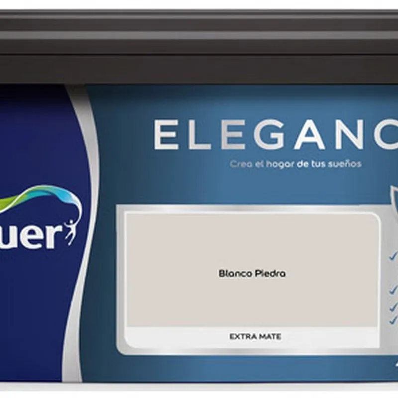 Compra PINTURA PLASTICA INTERIOR MONOCAPA ELEGANCE MATE 4 L NEUTROS ATEMPORALES BLANCO PIEDRA BRUGUER 5924137 al mejor precio