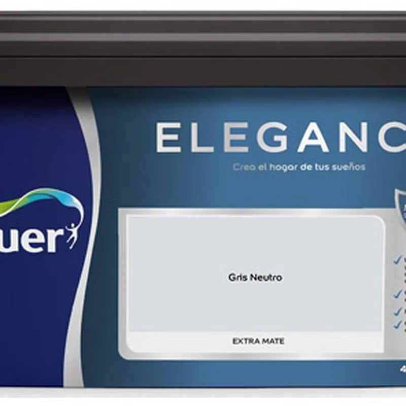 Compra PINTURA PLASTICA INTERIOR MONOCAPA ELEGANCE MATE 4 L NEUTROS ATEMPORALES GRIS NEUTRO BRUGUER 5924140 al mejor precio