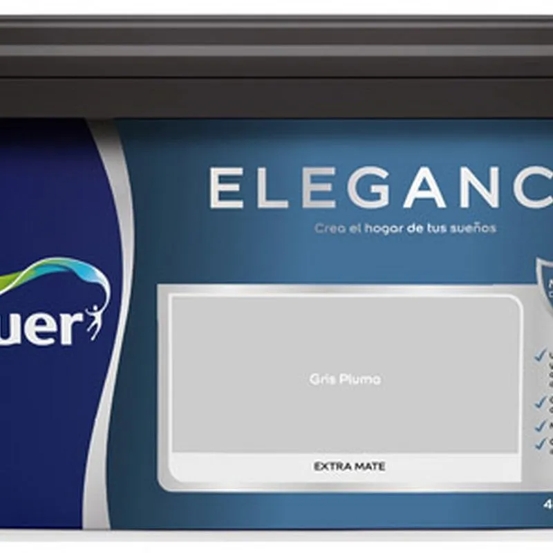 Compra PINTURA PLASTICA INTERIOR MONOCAPA ELEGANCE MATE 4 L NEUTROS ATEMPORALES GRIS PLUMA BRUGUER 5924141 al mejor precio