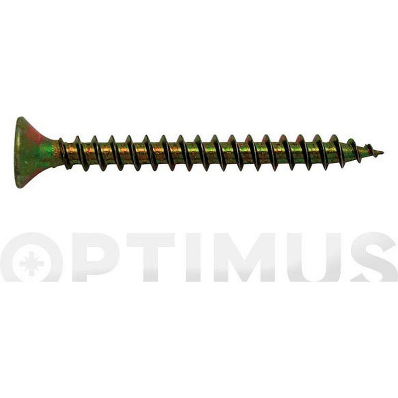 TIRAFONDO CABEZA PLANA POZI BICROMATADO 5 UDS 6,0 X 40 MM FER 24604