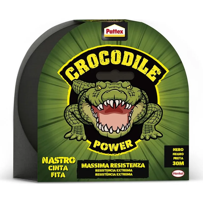 Compra CINTA AMERICANA CROCODILE 20 M X 48 MM NEGRO PATTEX 2629549 al mejor precio