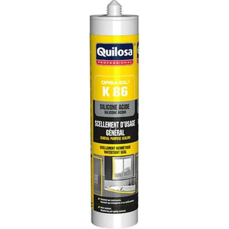 Compra SILICONA ACIDA ORBASIL K-86 300 ML NEGRO QUILOSA 10043802 al mejor precio