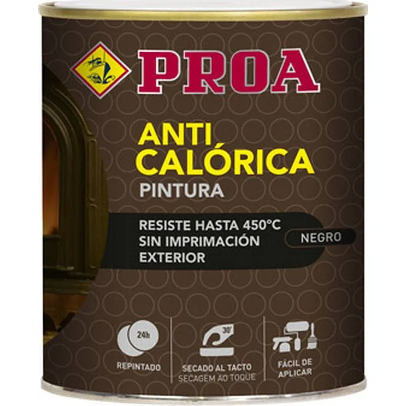 Compra PINTURA ANTICALORICA 250 ML NEGRO PROA SB199G al mejor precio