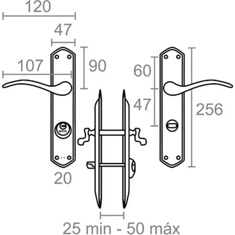 Compra MANILLA CONDENA JUEGO 47MM IZQUIERDA LATONADO 202 02037 al mejor precio