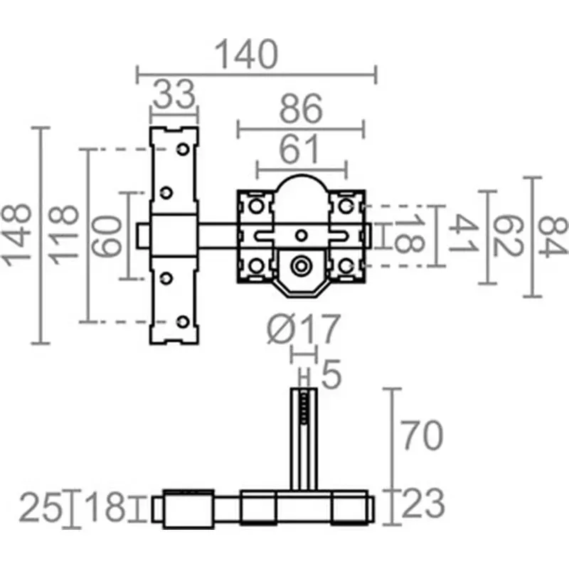 Compra CERROJO SOBREPONER 86B/70MM NIQUEL CRR08 10850 al mejor precio