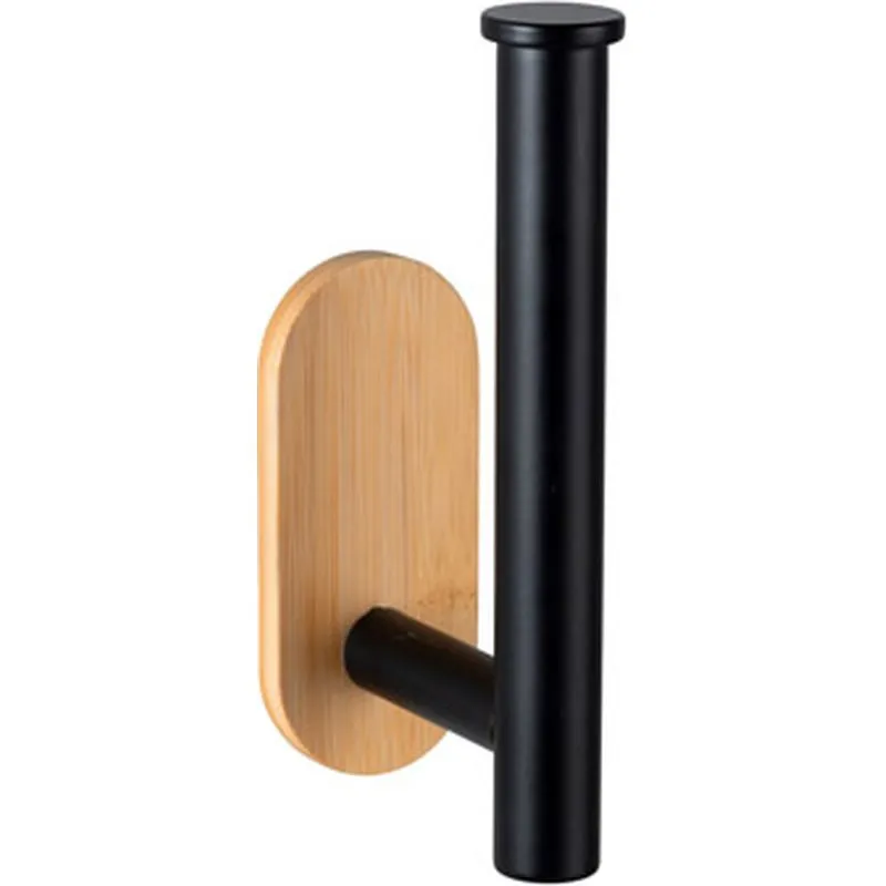 Compra PORTAROLLOS ACERO INOX TURBO-LOCK DUO OREA BAMBOO, NEGRO/NATURAL WENKO 25371100 al mejor precio