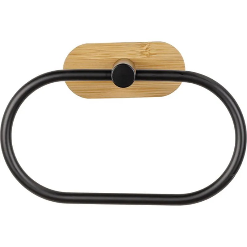 Compra TOALLERO DE ARO ACERO INOX TURBO-LOCK DUO OREA BAMBOO, NEGRO/NATURAL WENKO 25367100 al mejor precio