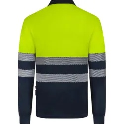 Compra POLO MANGA LARGA ALTA VISIBILIDAD CINTA SEGMENTADA NAVY / AMARILLO FLUOR TALLA XXL VELILLA 305535_61/20 al mejor precio
