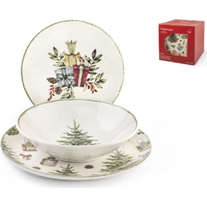 Compra VAJILLA 18 PZAS STONEWARE NAVIDAD CHRISTMAS CAROL 1539200 al mejor precio