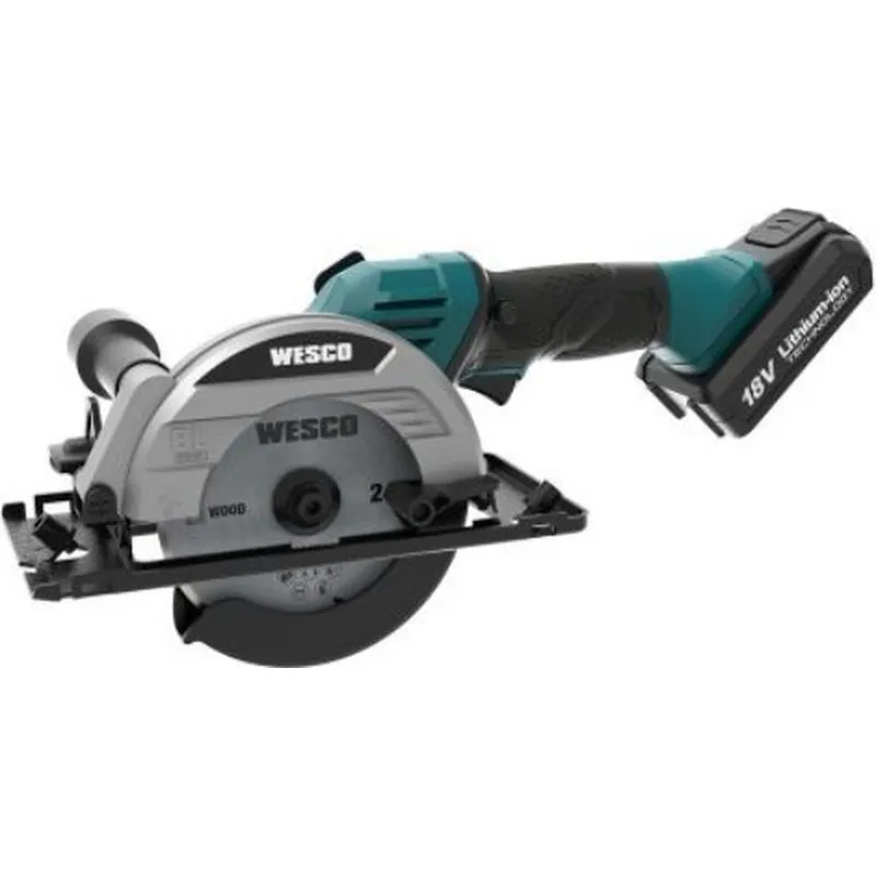 Compra SIERRA CIRCULAR A BATERIA 18V 120MM BATERIA 4.0AH + CARGADOR WESCO WS2393 al mejor precio