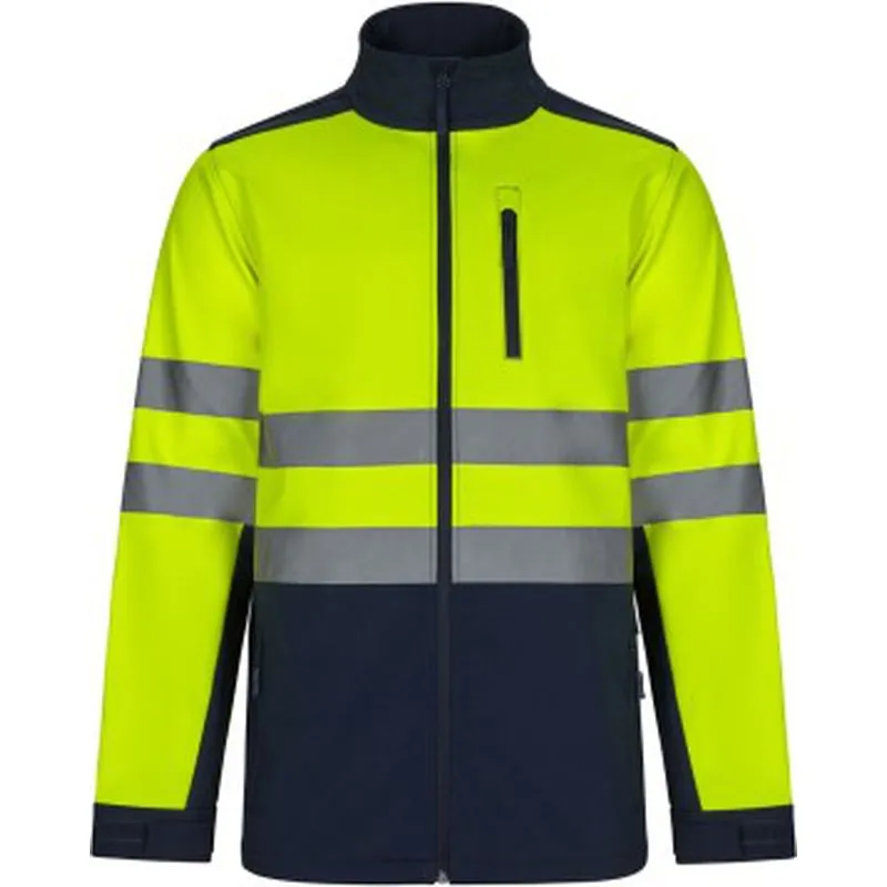 Compra CAZADORA SOFTSHELL ALTA VISIBILIDAD NAVY / AMARILLO TALLA S VELILLA 306006_61/20_S al mejor precio