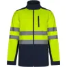 Compra CAZADORA SOFTSHELL ALTA VISIBILIDAD NAVY / AMARILLO TALLA XL VELILLA 306006_61/20_XL al mejor precio