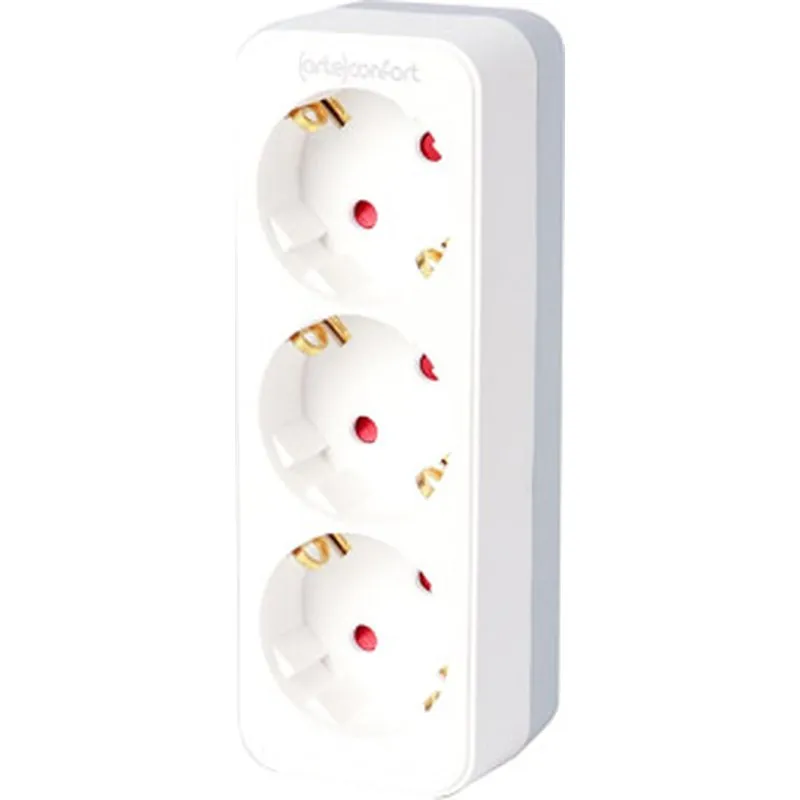 Compra LADRON UNO A TRES SIN INTERRUPTOR BLANCO 16A 250V IP20 ARTECONFORT LADRON1/3SININTBL al mejor precio