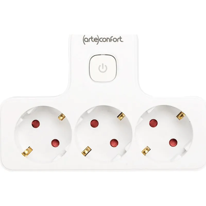 Compra LADRON UNO A TRES CON INTERRUPTOR BLANCO 16A 250V IP20 ARTECONFORT LADRON1/3CONINTBL al mejor precio