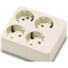 Compra BASE MULTIPLE SIN INTERRUPTOR SIN CABLE 4 TOMAS CUADRADA FAMATEL 9/414 al mejor precio