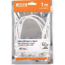 Compra CABLE CONEXION USB-TIPO C BLANCO 1 MT AXIL AV0483C al mejor precio