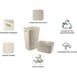 Compra CESTO ROPA L SOFTEX 45L AZUL BRUMA CURVER 258702 al mejor precio