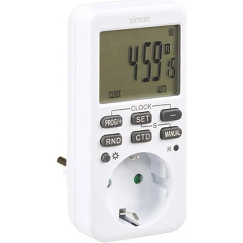 Compra PROGRAMADOR DIGITAL SEMANAL PREMIUM 10 PROGRAMAS ON/OFF 24H 7 DÍAS CUENTA ATRÁS. SIMON AF711202 al mejor precio
