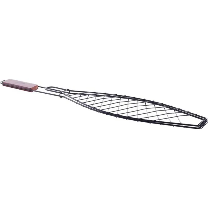 Compra PARRILLA BARBACOA PESCADO 35X14X58 CM MANGO MADERA IMPORT C83500750 al mejor precio