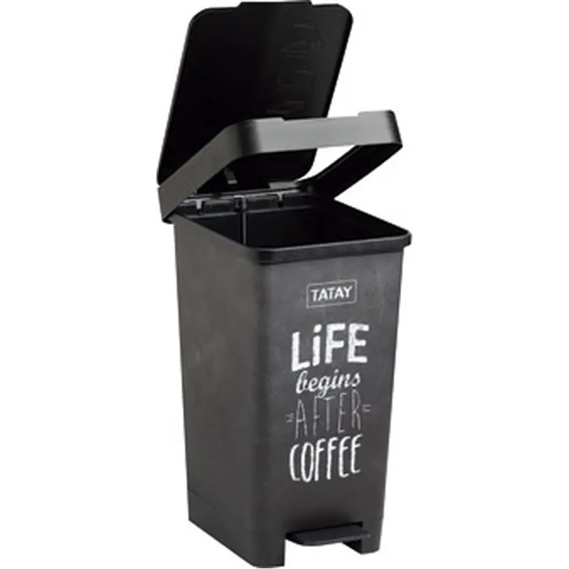 Compra CUBO CON PEDAL SMART 25L RECICLAJE DECO PIZARRA-26X36X47CM TATAY 1021204 al mejor precio