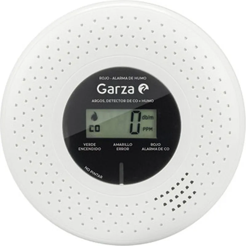 Compra DETECTOR MONOXIDO DE CARBONO CO + HUMO ARGOS 85DB COBERTURA 40M2 TEST 10 AÑOS GARZA 430086C al mejor precio