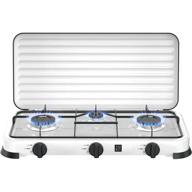 Compra COCINA CAMPING GAS CON TAPA 3 FUEGOS AMBIT 6003 al mejor precio
