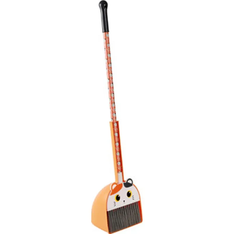 Compra ESCOBA Y RECOGEDOR INFANTIL GATO - NARANJA 16,3 X 14,2 X 75 CM XL2840 al mejor precio