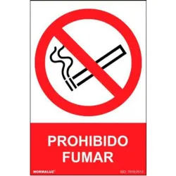 SEÑAL PVC PROHIBIDO FUMAR...