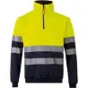 SUDADERA ALTA VISIBILIDAD MARINO / AMARILLO FLUOR TALLA S VELILLA 305701 20/61 S