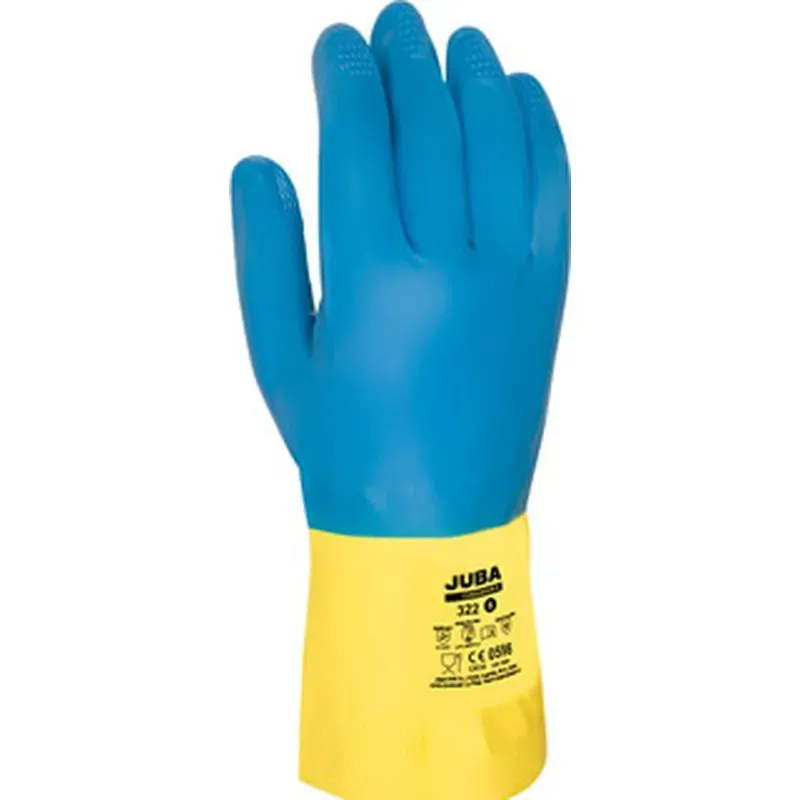 GUANTE NEOPRENO Y LATEX BICOLOR CONQUEROR II TALLA 9 JUBA 322/9