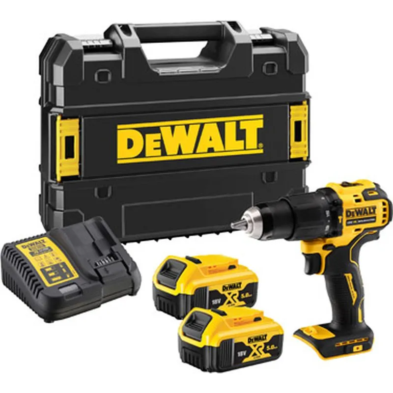 Compra TALADRO PERCUTOR XR18V 65NM SIN ESCOBILLAS+2BAT 5AH+CARGADOR+MALETIN DEWALT DCD709P2T-QW al mejor precio