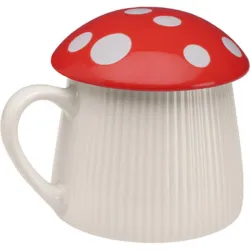 TAZA CON TAPA SETA ROJA...