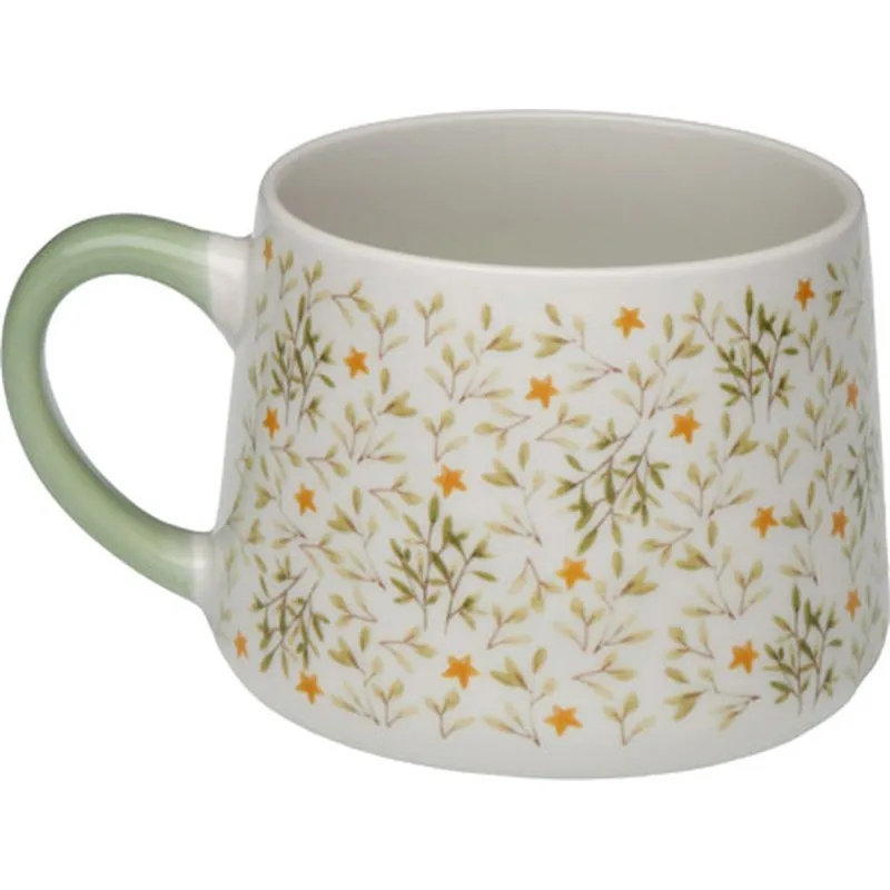 Compra MUG CERAMICA FLORES 0,39L 9X9X8CM VERSA 22860006 al mejor precio
