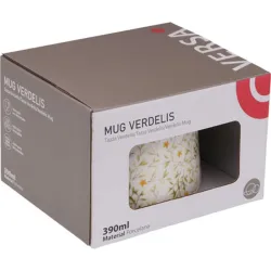 Compra MUG CERAMICA FLORES 0,39L 9X9X8CM VERSA 22860006 al mejor precio