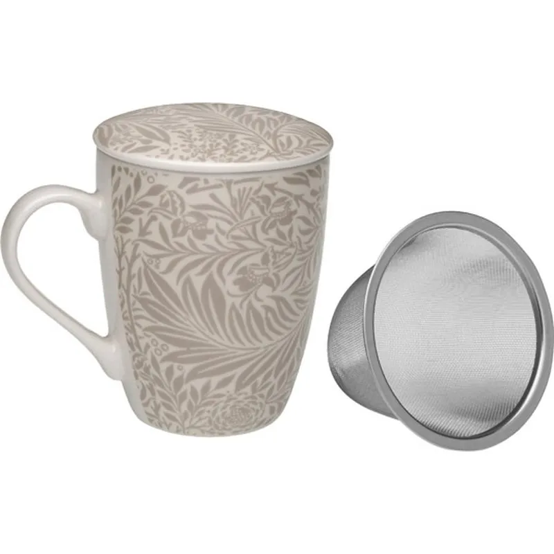 Compra TAZA INFUSION GRIS CON TAPA 0,35L 8,5X8,5X10,2CM VERSA 22860012 al mejor precio