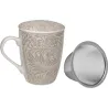 Compra TAZA INFUSION GRIS CON TAPA 0,35L 8,5X8,5X10,2CM VERSA 22860012 al mejor precio