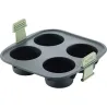 Compra MOLDE MUFFINS SILICONA 4 CAVIDADES GRIS 20X20X6,4CM LEKUE 890246 al mejor precio