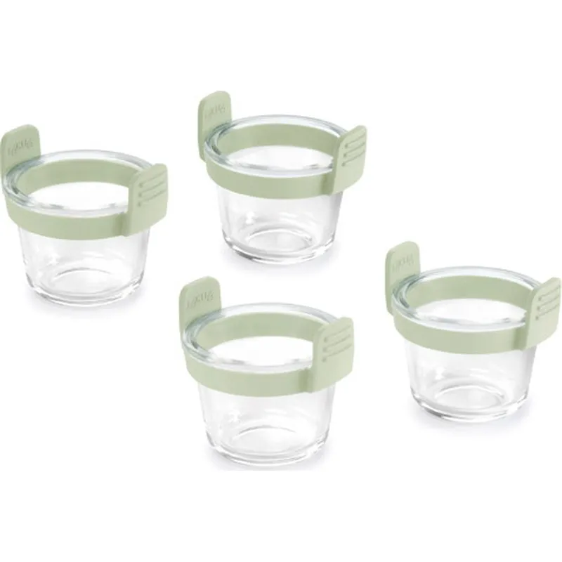 Compra MINI VASOS DE VIDRIO TRANSPARENTE (SET 4 VASOS) 10,9X9,5X9,6CM LEKUE 890284 al mejor precio