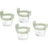 Compra MINI VASOS DE VIDRIO TRANSPARENTE (SET 4 VASOS) 10,9X9,5X9,6CM LEKUE 890284 al mejor precio