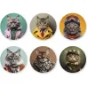 Compra POSAVASOS GIFT FUNNY SET 6 U SURTIDO CATS II MA CHERIE 2212V420030 al mejor precio