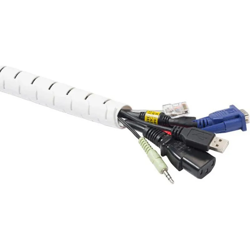 Compra ORGANIZADOR DE CABLES TUBO ESPIRAL CON APLICADOR D-LINE 2,5M diametro25MM BLANCO LUCECO CZ252.5W al mejor precio