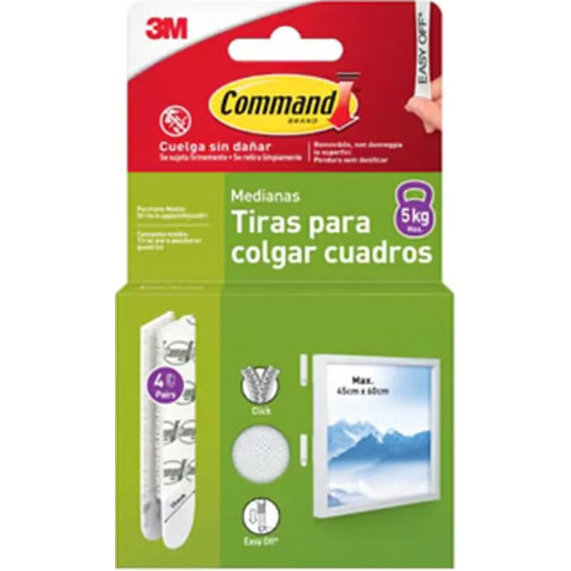 Compra TIRAS ADHESIVAS PARA CUADROS MEDIANA BLANCA COMMAND 7100336967 al mejor precio