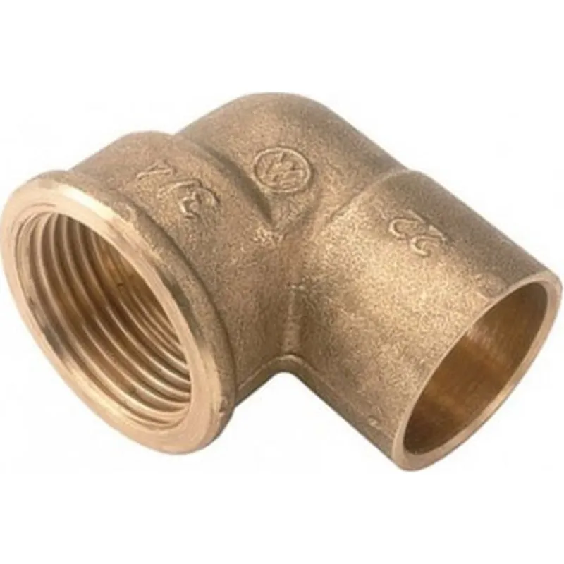 Compra CODO HEMBRA 90GCU LATON 3/4 X 18 10 UDS METALGRUP 201318 al mejor precio