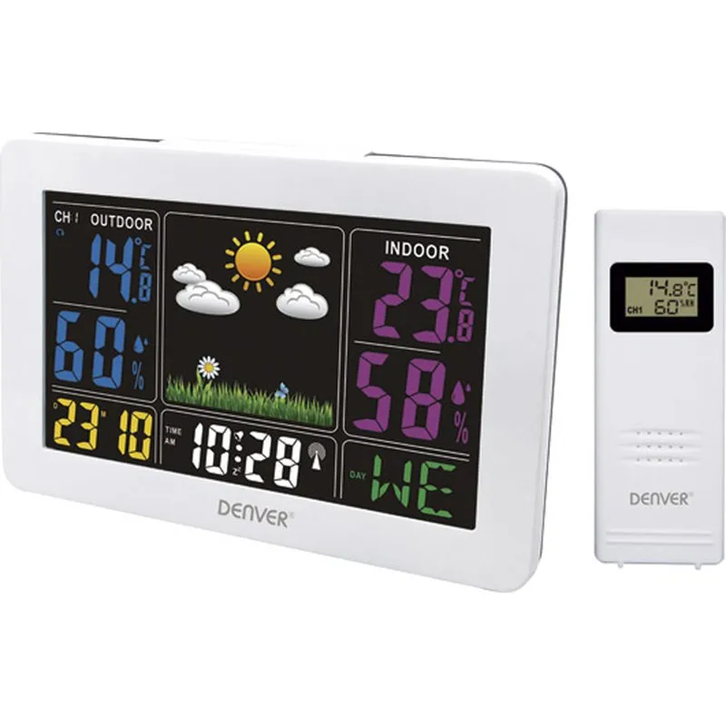 Compra ESTACION METEOROLOGICA WS-540 W INTERIOR EXTERIOR A COLOR DENVER DENVER WS-540 W al mejor precio