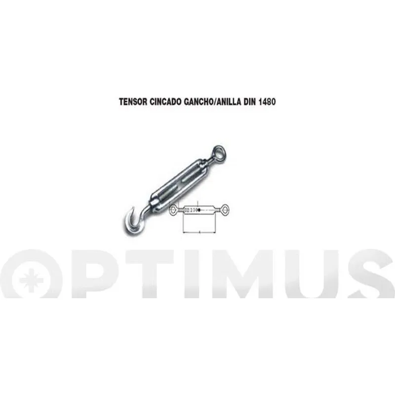 Compra TENSOR GANCHO ANILLA DIN 1480 CINCADO M 5-60 KG 50UDS UNIQ 9521100 al mejor precio
