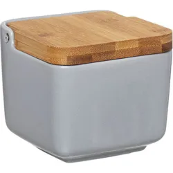 SALERO PORCELANA TAPA BAMBU...